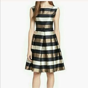 Eliza J Stripe Metallic Holiday dress